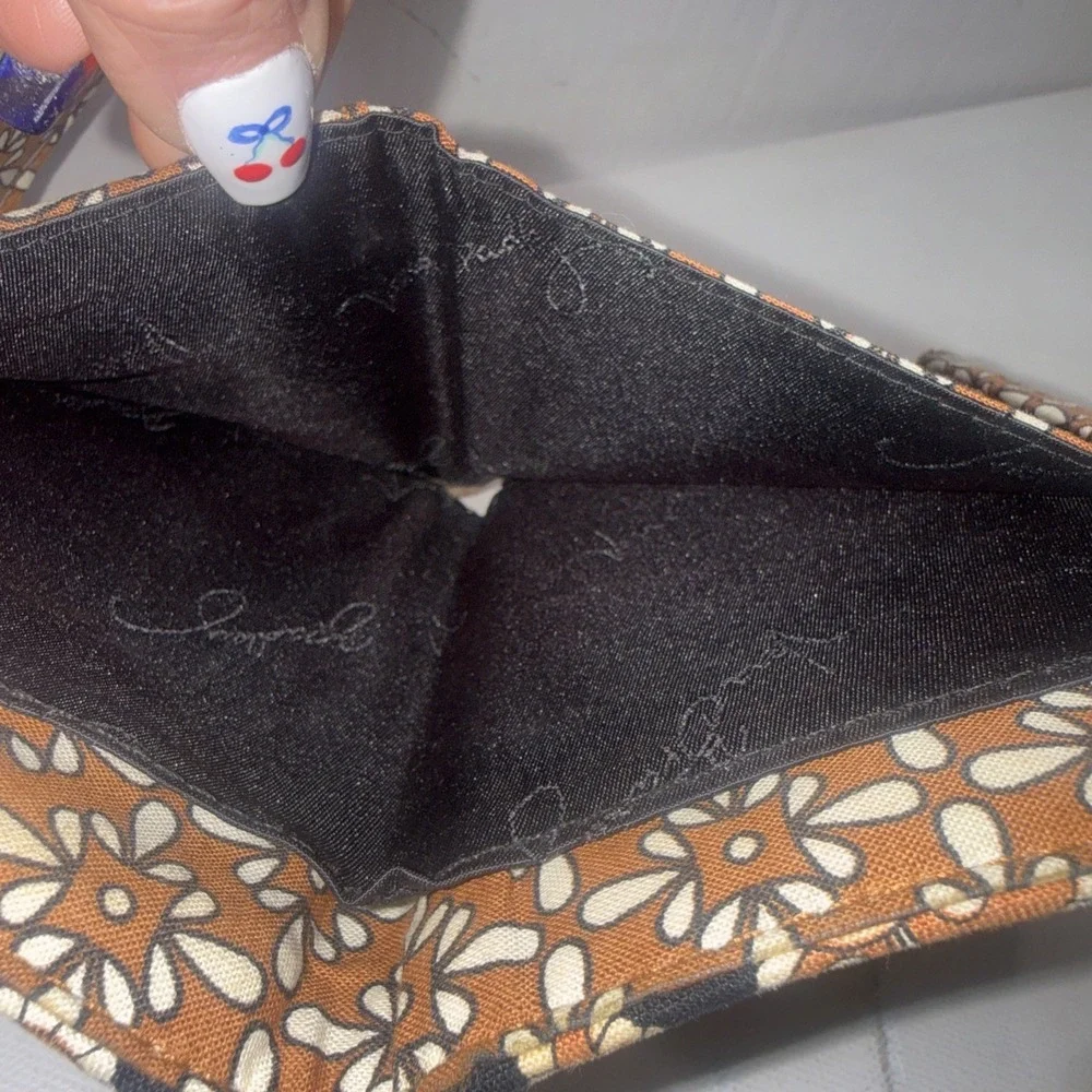 Vera Bradley Caffe Latte Tri Fold Retired Pocket Wallet Lot Of 2 Small & Medium